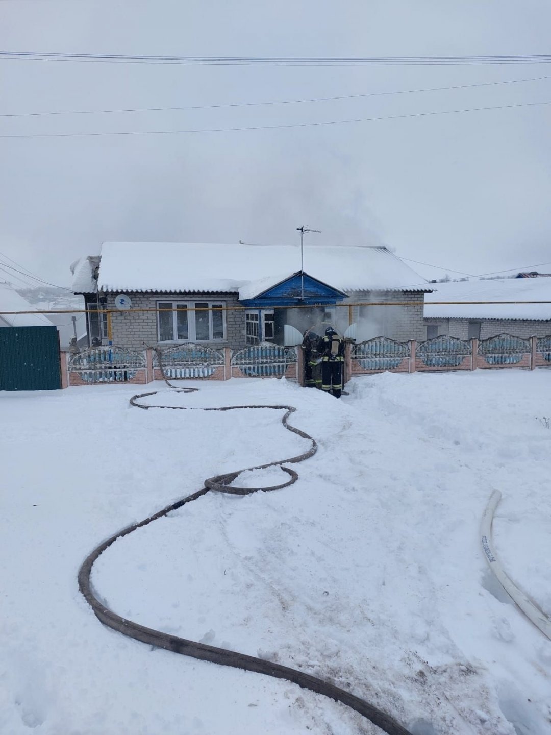 Пожар на ул. Железнодорожная в г. Щигры Курской области